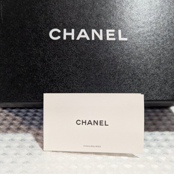 Chanel Espadrilles Beige & Black Lambskin Leather Size 11 - Picture 10 of 11